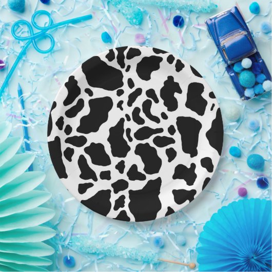 Schwarzweißdruck Pappteller (Party)