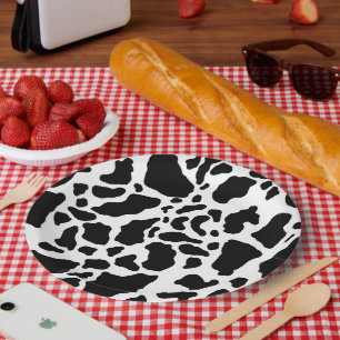 Schwarzweißdruck Pappteller