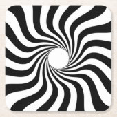 Schwarzweißdruck Rechteckiger Pappuntersetzer (Vorderseite)