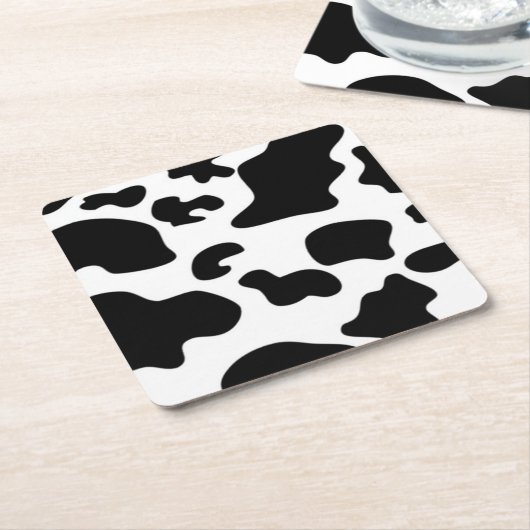 Schwarzweißdruck Rechteckiger Pappuntersetzer (angewinkelt)