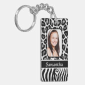 Schwarzweißdruck Schlüsselanhänger (Vorderseite links)