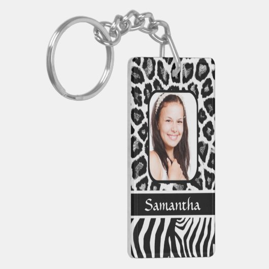 Schwarzweißdruck Schlüsselanhänger (Vorderseite links)