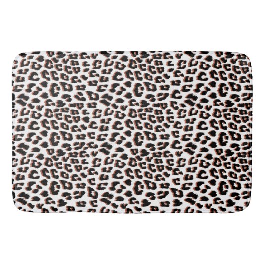 Schwarzweißdruck und Weißleopard Badematte (Vorderseite)