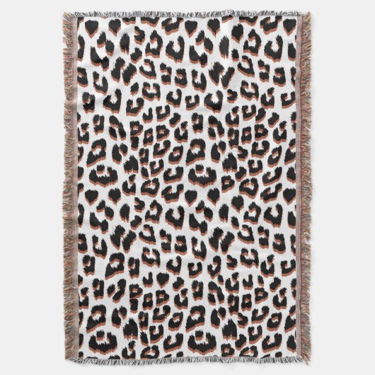 Schwarzweißdruck und Weißleopard Decke (Vorderseite Vertikal)
