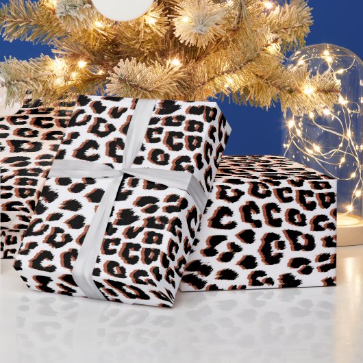 Schwarzweißdruck und Weißleopard Geschenkpapier (Feiertage)