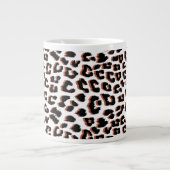 Schwarzweißdruck und Weißleopard Jumbo-Tasse (Vorderseite)