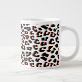 Schwarzweißdruck und Weißleopard Jumbo-Tasse (Rechts)