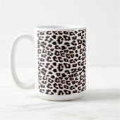 Schwarzweißdruck und Weißleopard Kaffeetasse (Links)