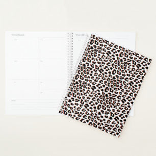 Schwarzweißdruck und Weißleopard Planer