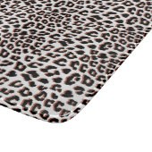 Schwarzweißdruck und Weißleopard Schneidebrett (Ecke)