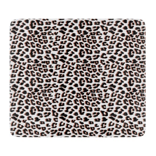 Schwarzweißdruck und Weißleopard Schneidebrett (Vorderseite)
