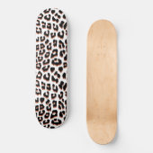 Schwarzweißdruck und Weißleopard Skateboard (Vorderseite)