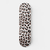 Schwarzweißdruck und Weißleopard Skateboard (Vorderseite)