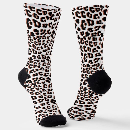 Schwarzweißdruck und Weißleopard Socken (Gewinkelt)