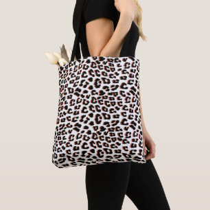 Schwarzweißdruck und Weißleopard Tasche