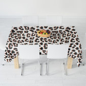 Schwarzweißdruck und Weißleopard Tischdecke