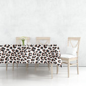 Schwarzweißdruck und Weißleopard Tischdecke
