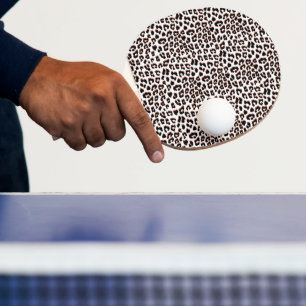 Schwarzweißdruck und Weißleopard Tischtennis Schläger