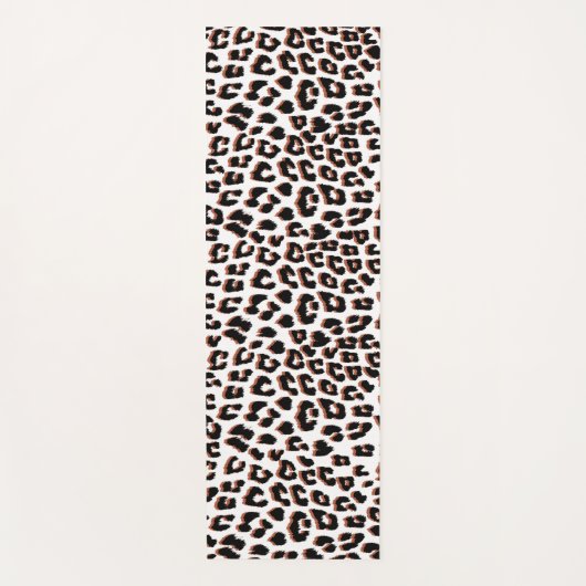 Schwarzweißdruck und Weißleopard Yogamatte (Vorderseite)