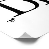 Schwarzweißdrucke mit weißer Grafik Poster (Ecke)