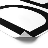 Schwarzweißdrucke mit weißer Grafik Poster (Ecke)