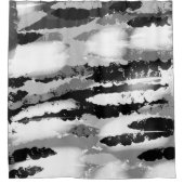 SCHWARZWEISSE, MODERNE TRENDY EINFACH ABSTRAKT DUSCHVORHANG (Vorderseite)