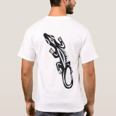 Schwarzweißeidechse im Stammesstil T-Shirt (Rückseite)