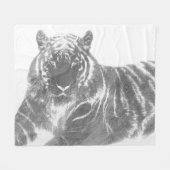 Schwarzweißer Tiger Fleecedecke (Vorderseite (Horizontal))