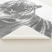 Schwarzweißer Tiger Sherpadecke (3/4)