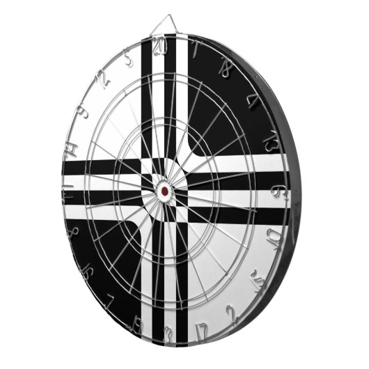 Schwarzweißfantasie Dartscheibe (Vorderseite rechts)