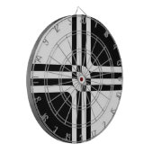 Schwarzweißfantasie Dartscheibe (Vorderseite Links)