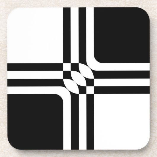 Schwarzweißfantasie Getränkeuntersetzer (Vorderseite)