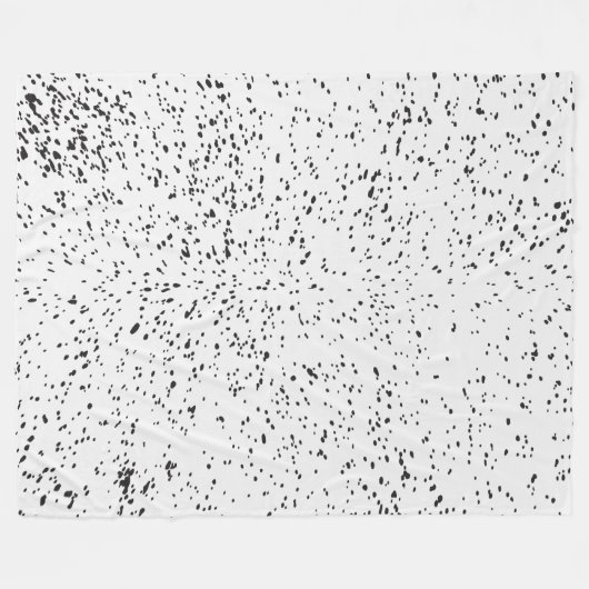 Schwarzweißfarbe-Spritzer für Grunge-Tiere Fleecedecke (Vorderseite (Horizontal))