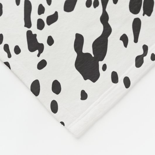 Schwarzweißfarbe-Spritzer für Grunge-Tiere Fleecedecke (Ecke)