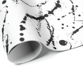 Schwarzweißfarbe Spritzer Geschenkpapier (Rolleneckpunkt)