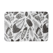 Schwarzweißfedern Badematte (Vorderseite)