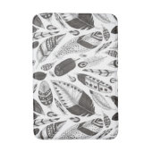 Schwarzweißfedern Badematte (Vorderseite Vertikal)