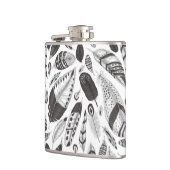 Schwarzweißfedern Flachmann (Links)