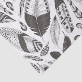 Schwarzweißfedern Seidenpapier (Ausschnitt)