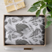 Schwarzweißfedern Seidenpapier (Geschenk)