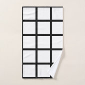 Schwarzweißfenster Badhandtuch Set (Handtuch)