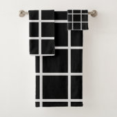 Schwarzweißfenster Badhandtuch Set (Insitu)