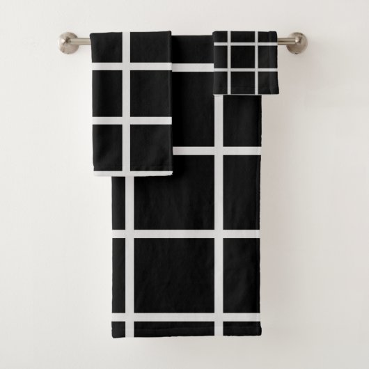 Schwarzweißfenster Badhandtuch Set (Insitu)