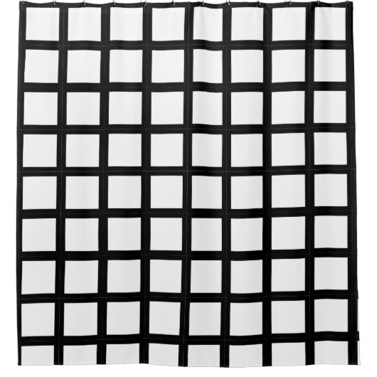 Schwarzweißfenster Duschvorhang (Vorderseite)