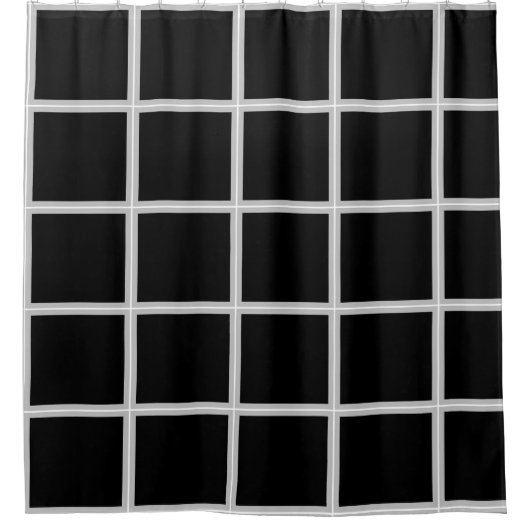 Schwarzweißfenster Duschvorhang (Vorderseite)