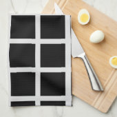 Schwarzweißfenster Geschirrtuch (Viertel Falte)