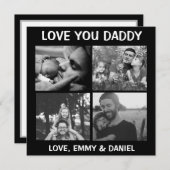 Schwarzweißfilter | Liebe You Daddy Foto (Vorne/Hinten)