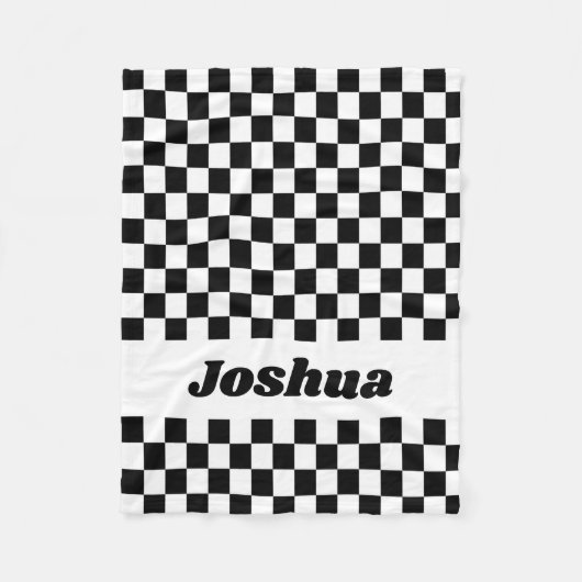 Schwarzweißflagge Fleecedecke (Vorderseite)