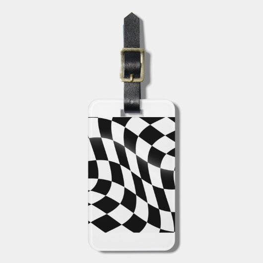 Schwarzweißflagge Gepäckanhänger (Vorderseite vertikal)