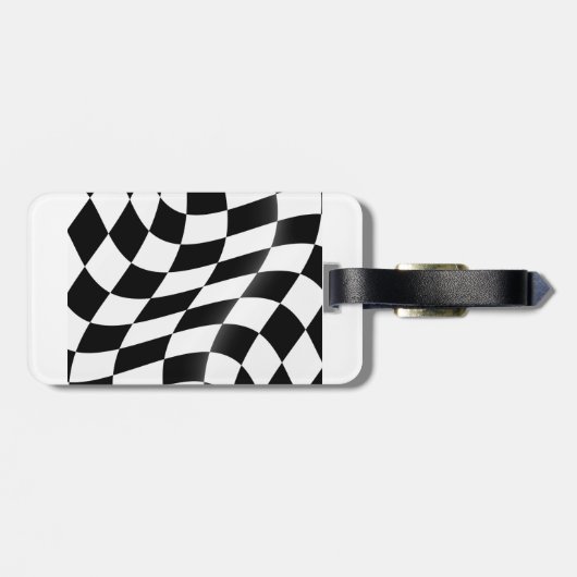 Schwarzweißflagge Gepäckanhänger (Rückseite horizontal)